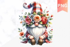 Floral Gnome Sublimation - Clipart PNG Bundle Product Image 2