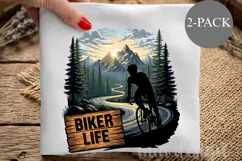 Biker Life PNG, Mountain Road Cycling Sublimation Design Product Image 1