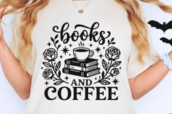 Books And Coffee Svg, Book Lover Svg, Coffee Lover Svg. Product Image 2