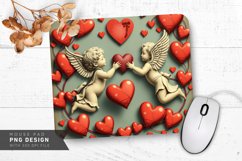 Vintage Cupid and Hearts Mouse Pad PNG Design Product Image 1