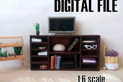Miniature drawer digital download file, dollhouse furniture Product Image 1