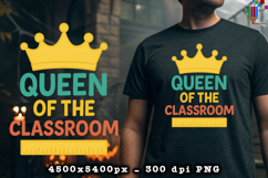 Queen of the Classroom Teacher Crown Sublimation Design Product Image 2