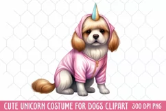 Cute Unicorn Costume For Dogs, Unicorn Watercolor Product Image 1
