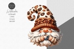 Gnome clipart, Coffee clipart, Gnome sublimation Product Image 1
