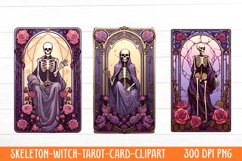 Skeleton Witch Tarot Card Clipart Product Image 1