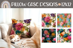 Vintage Flowers Pillow Designs, Floral Pillowcase Print Product Image 1
