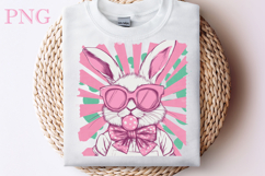 Retro Easter Bunny Blowing Bubble PNG Product Image 1