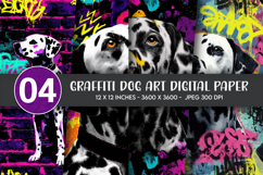 Graffiti Dog Art Digital Paper Product Image 1
