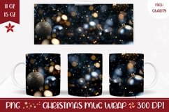 Glitter Christmas Mug Sublimation, Christmas Coffee Mug Wrap Product Image 1