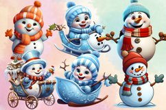 Funny Snowman Sublimation Clipart Bundle, Snowman Sublimatio Product Image 2