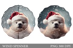 Christmas Bear Wind Spinner. Bear Winter Wind Spinner Design Product Image 1