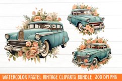 Watercolor Pastel Vintage Clipart Product Image 1