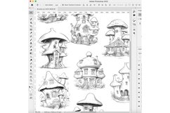 26 Procreate Mushroom Huts Stamp Brushes Product Image 7