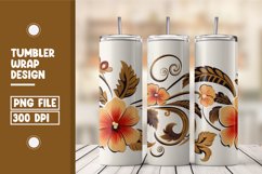 Flowers Art Tumbler Warp Design Product Image 1
