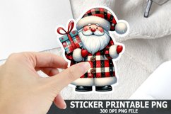 Christmas Santa Sticker| Christmas Sticker PNG Design Product Image 1