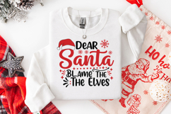 Dear Santa Blame The Elves SVG - Funny Christmas Mischief Product Image 2