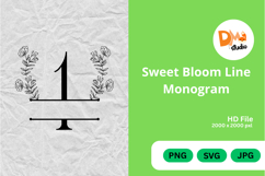 Sweet Bloom Line Monogram Product Image 1