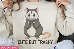 Cute but trashy PNG, Funny Sarcastic Animal Quotes PN Product Image 1