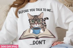 Before You Talk to Me PNG, Funny Cat Sublimation PNG Product Image 2