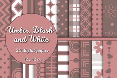 umber, blush and white digital papers Product Image 1
