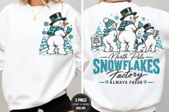 Front Back Snowman Christmas PNG, Snowman Factory Front Back Product Image 2