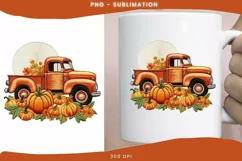 Digital Download Pumpkin Truck PNG Product Image 2