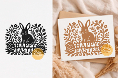 Happy Easter svg, Easter svg, Easter Bunny Silhouette Product Image 1