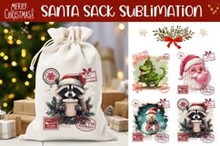 Cartoon Animals Santa Sack Sublimation, Christmas Gift Bag Product Image 1