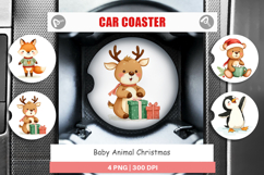 Car Coaster Baby Christmas Animals Product Image 1