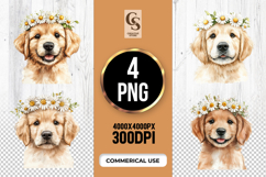 Golden Retriever Dog Clipart Sublimation PNG Product Image 1