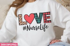 Love #NurseLife PNG, Valentine Nurse Sublimation P Product Image 2