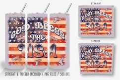 Highland Cow 4th of July Tumbler Wrap PNG Bundle Product Image 2
