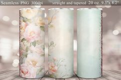 Roses Tumbler Sublimation | Add Your Text Floral Wrap Product Image 1