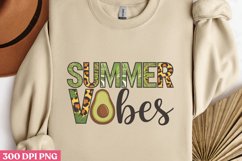 Summer vibes PNG, Avocado Sublimation Product Image 2
