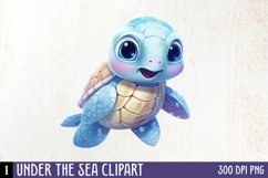 Under The Sea Clipart, Watercolor Clipart Product Image 1
