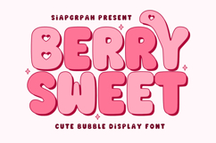 Berry Sweet - Retro Bubble Font Product Image 1