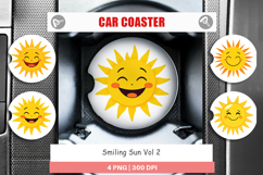 Car Coaster Smiling Sun Product Image 1