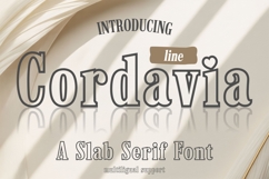 Cordavia Line Font | Slab Serif Outline Typeface Product Image 1