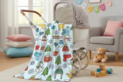 Baby pram blanket mockup Product Image 2