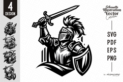 Knight Silhouette Vector Bundle Product Image 1