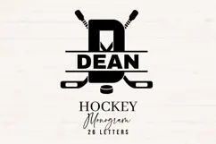 Hockey Monogram SVG Alphabet Product Image 1