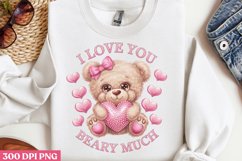 I love you beary much PNG, Sweet Valentines PNG Product Image 1