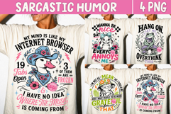 Trendy Sarcastic Humor PNG, Savage Retro Meme Sublimation Product Image 1