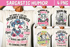 Trendy Sarcastic Humor PNG, Savage Retro Meme Sublimation Product Image 1