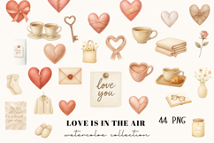 Romantic Hearts &amp; Cozy Love Elements, 44 PNG, Valentine’s Da Product Image 1