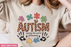 Autism Seeing the World PNG, Autism Sublimation PNG Product Image 2