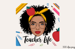 Teacher Life PNG, Black History Month sublimation Product Image 1
