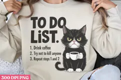To Do List PNG, Funny Cat Jokes Sublimation PNG Product Image 1