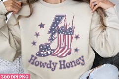 Howdy Honey PNG, Western 4th Of July Sublimation PNG Product Image 1