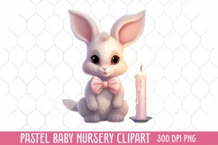 Pastel Baby Nursery Clipart, Baby Nursery Clipart Product Image 1